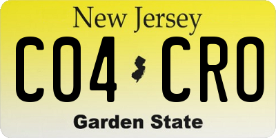 NJ license plate C04CRO