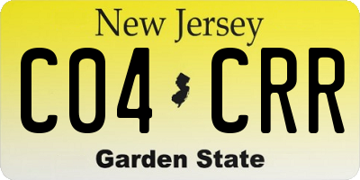 NJ license plate C04CRR