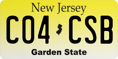 NJ license plate C04CSB
