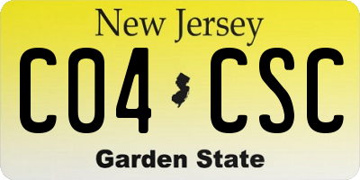 NJ license plate C04CSC