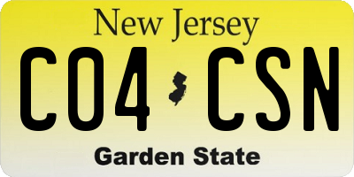 NJ license plate C04CSN