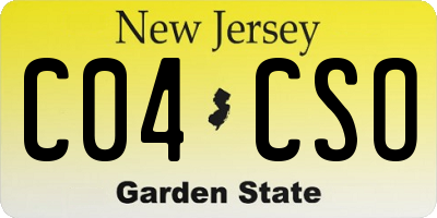 NJ license plate C04CSO