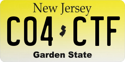 NJ license plate C04CTF
