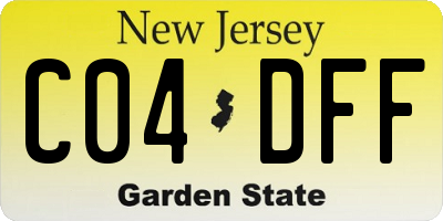 NJ license plate C04DFF