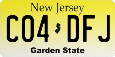 NJ license plate C04DFJ