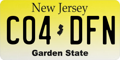 NJ license plate C04DFN