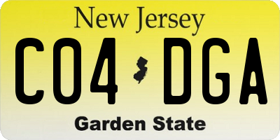 NJ license plate C04DGA
