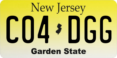 NJ license plate C04DGG