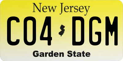 NJ license plate C04DGM