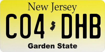 NJ license plate C04DHB