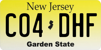 NJ license plate C04DHF