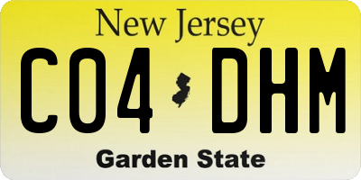 NJ license plate C04DHM