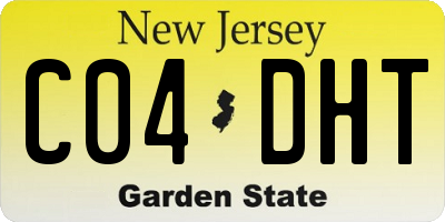 NJ license plate C04DHT