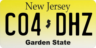 NJ license plate C04DHZ