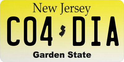 NJ license plate C04DIA