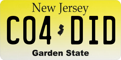 NJ license plate C04DID