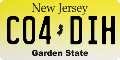 NJ license plate C04DIH
