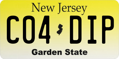 NJ license plate C04DIP
