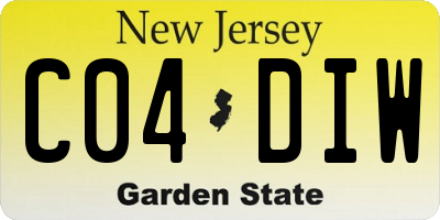 NJ license plate C04DIW