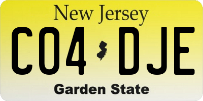 NJ license plate C04DJE