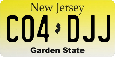 NJ license plate C04DJJ
