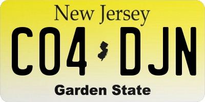 NJ license plate C04DJN