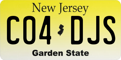 NJ license plate C04DJS