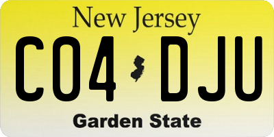 NJ license plate C04DJU
