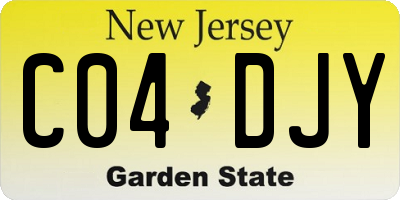 NJ license plate C04DJY