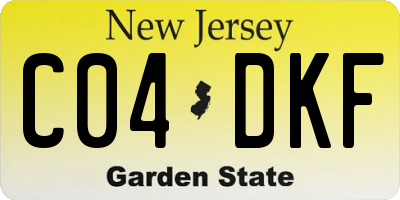 NJ license plate C04DKF