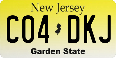 NJ license plate C04DKJ