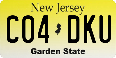 NJ license plate C04DKU