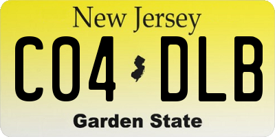 NJ license plate C04DLB