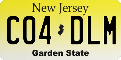 NJ license plate C04DLM