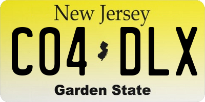 NJ license plate C04DLX
