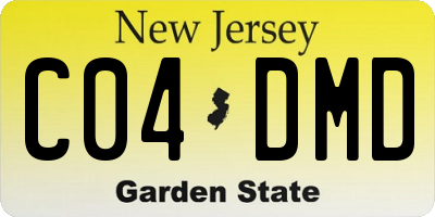 NJ license plate C04DMD