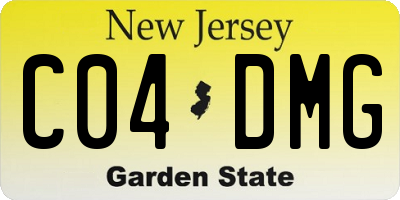 NJ license plate C04DMG