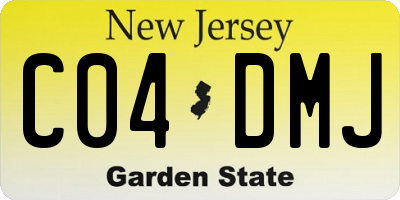 NJ license plate C04DMJ