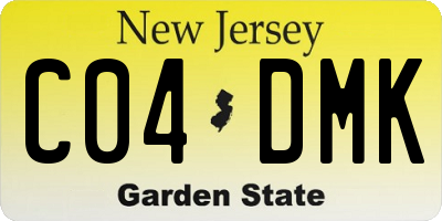 NJ license plate C04DMK