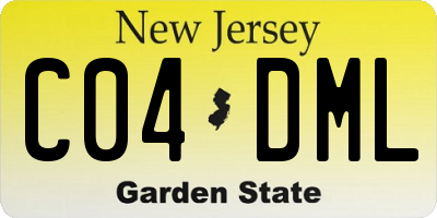 NJ license plate C04DML