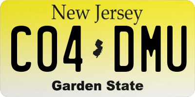 NJ license plate C04DMU