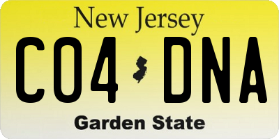NJ license plate C04DNA
