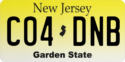 NJ license plate C04DNB