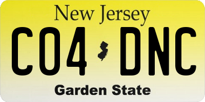 NJ license plate C04DNC
