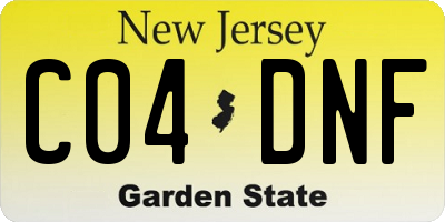 NJ license plate C04DNF