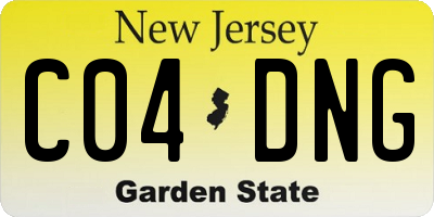 NJ license plate C04DNG