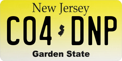 NJ license plate C04DNP