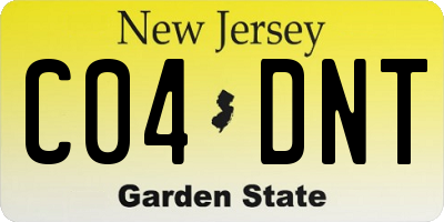 NJ license plate C04DNT