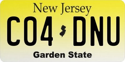 NJ license plate C04DNU