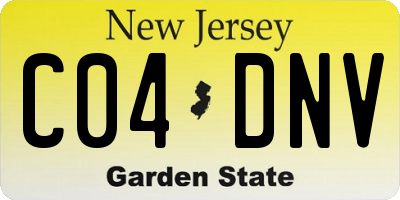 NJ license plate C04DNV
